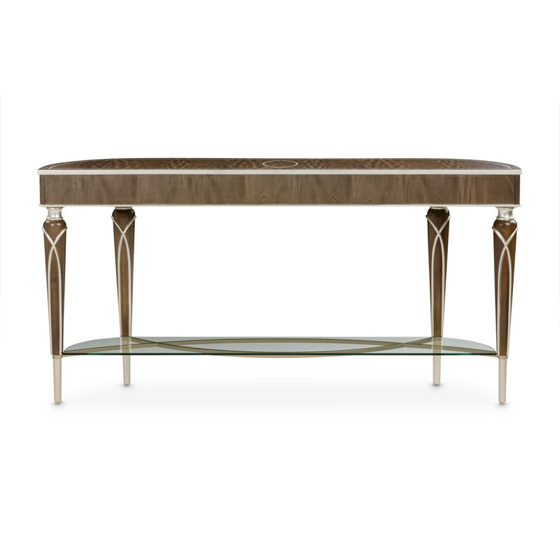 Villa Cherie Console Table, Hazelnut/Chardonnay
