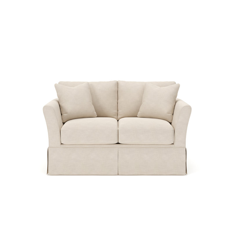 Shelby 63" Upholstered Loveseat, Conversation Ivory Basketweave