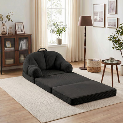 Upholstered Convertible Accent Barrel Chair