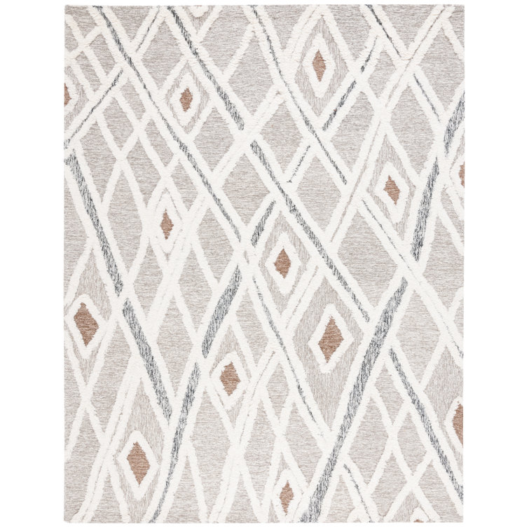 Addelyn Striped Wool Hand Tufted Area Rug