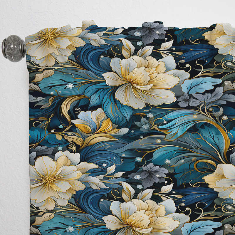 Ethereal Enchantment Paisley II - rideau en velours glamour - obscurcissant - 1 panneau, L 52 po x L 63 po