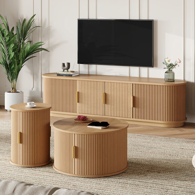 3 Piece TV Stand & Coffee Table Set by Corrigan Studio