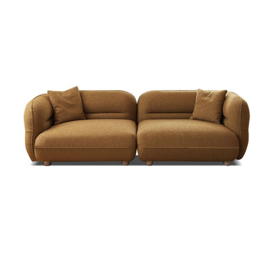 Brown Velvet Modular Sofa cushion couch