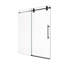 Porte de douche coulissante simple sans cadre l 56 à 60 po x H 72 po - verre trempé transparent de 5/16 po (8 mm), conception de dérivation, porte de douche