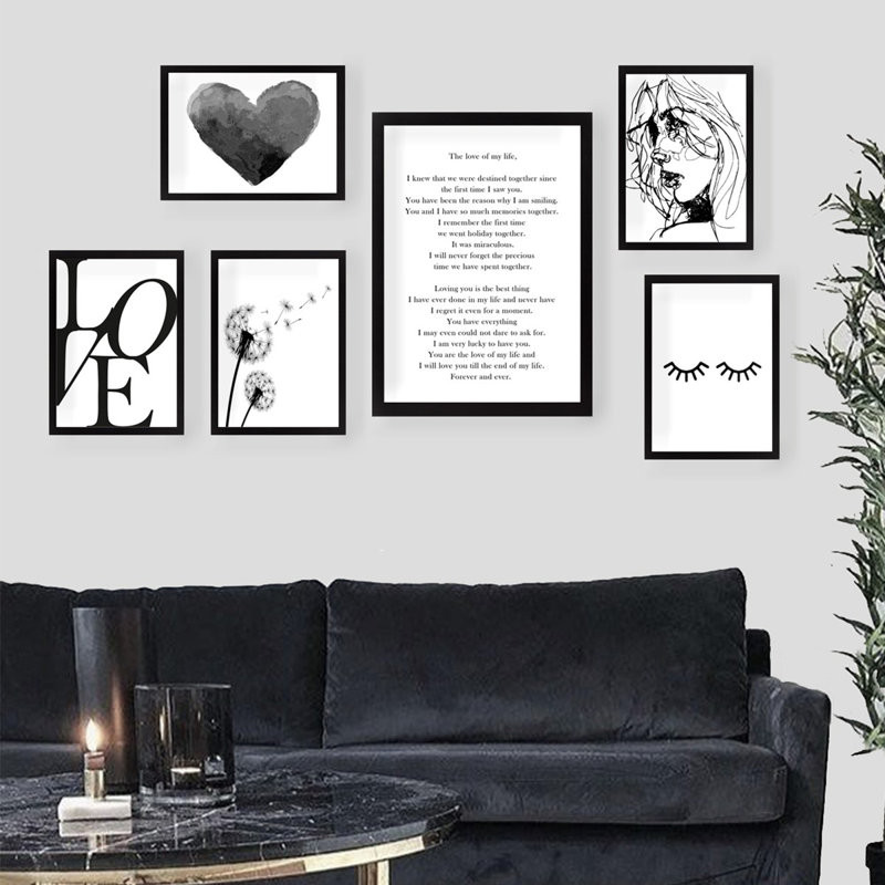 Anonymous - 6 Piece Single Picture Frame Print on Wood