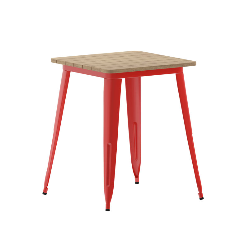 Table de restaurant commerciale intérieure / extérieure en polyester Harewood, L 23,5 po x L 23,5 po