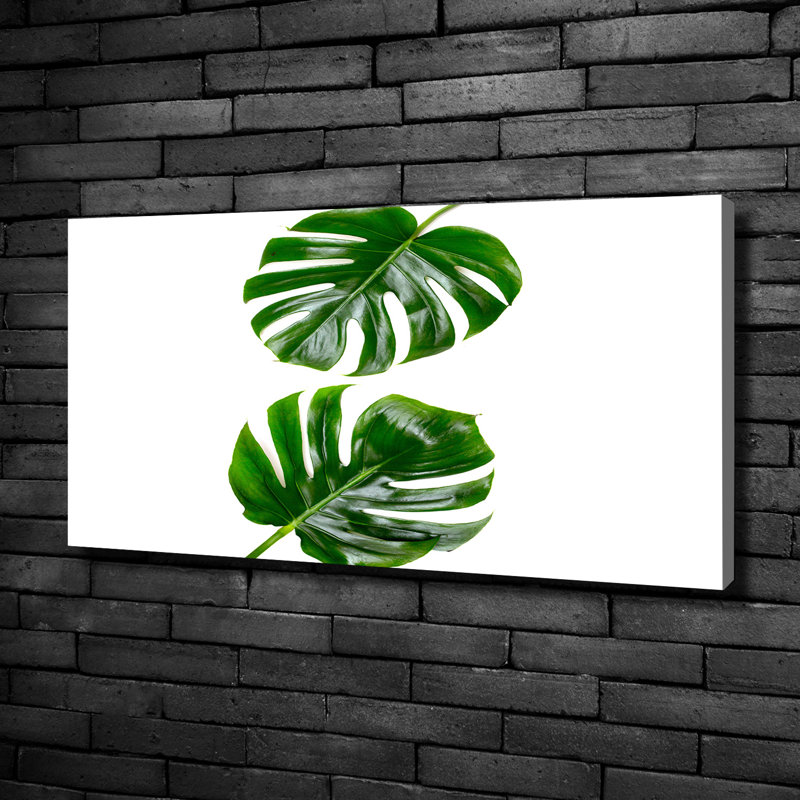 Tropical Leaves 1 Piece Wall Art on Canvas