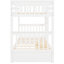 Lit superposé Twintwin avec échelles, blanc, 2 rangements - Solution de chambre polyvalente avec tiroirs et échelles blancs pour plus de capacité