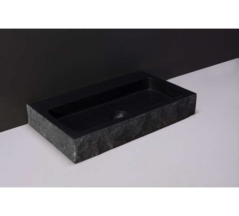 Forzalaqua 50Cm Single Bathroom Vanity Top in Honed/Chiselled with Sink