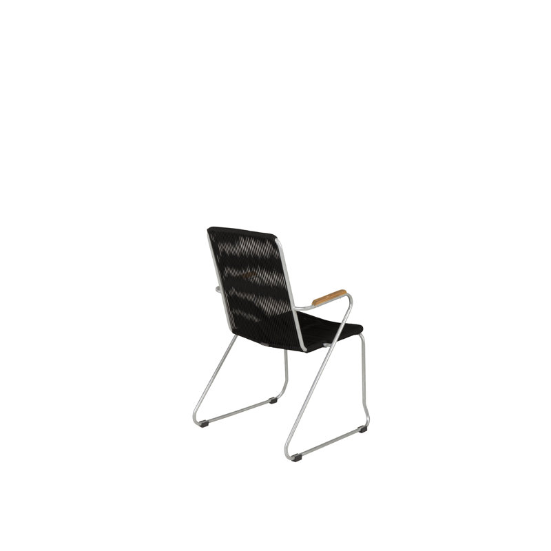 Hyeon Stacking Patio Dining Armchair with Cushion