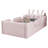 Upholstered Platform Bed with Rabbit Cushion-479619234