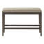 Mobilier de salle à manger rembourré en tissu brun foncé à hauteur de comptoir 1 pièce-999221212