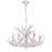 Brenton Eclectic 6 Light White Antler Chandelier