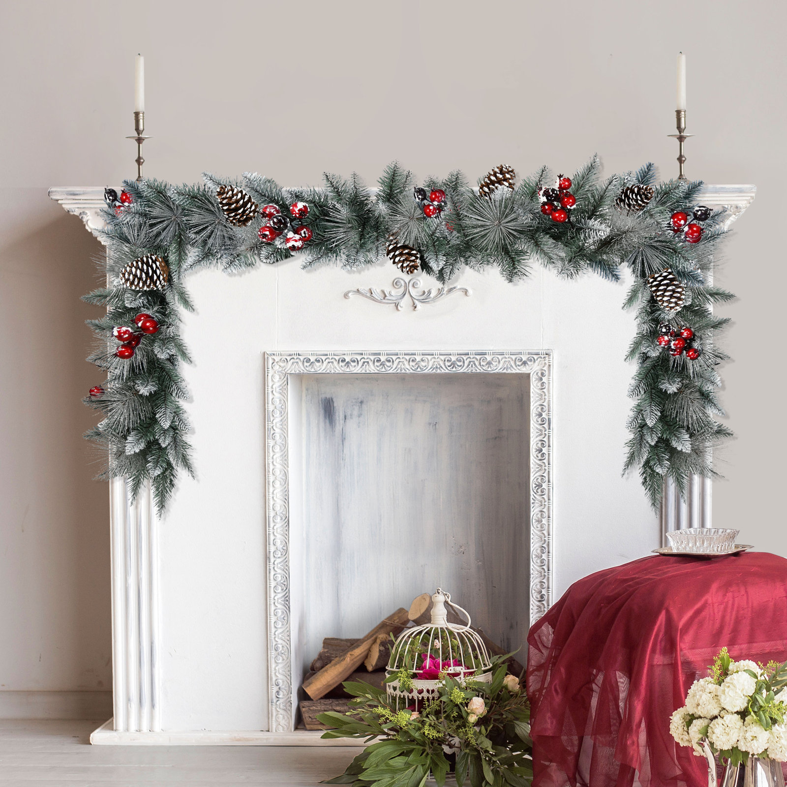 144'' in. Faux Pine Garland
