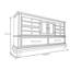 Buffet grande capacité en bois massif noir