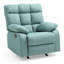 Élégant fauteuil inclinable rembourré bleu sarcelle-621641588