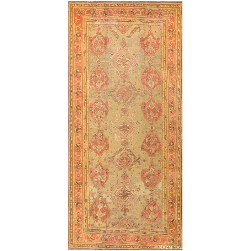 Vintage One-of-a-Kind 11'8" X 25' 1920s Runner Area Rug in