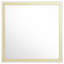 Miroir de commode carré Jenny, bordure dorée polie, bois et mélamine-114733250