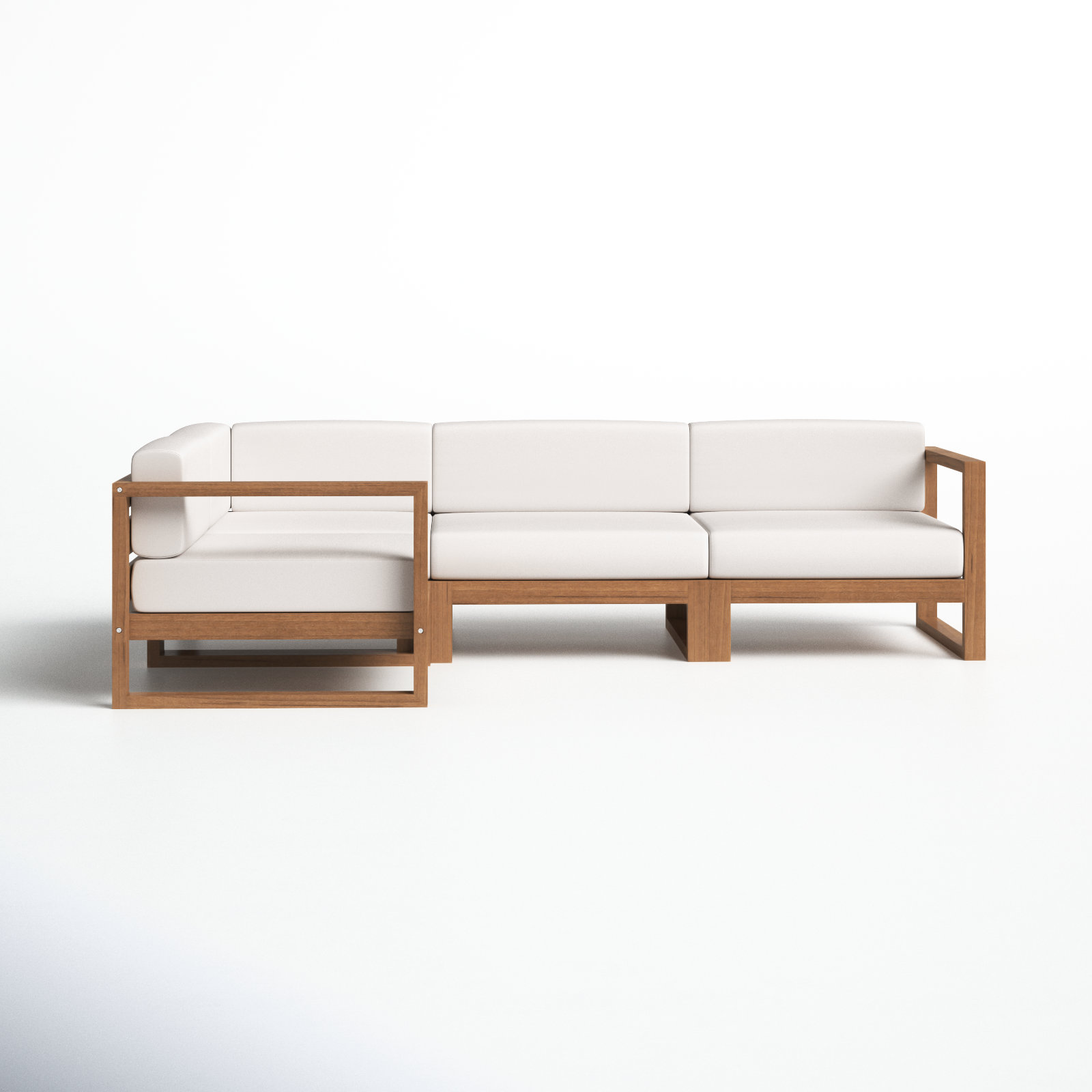 Upland Teak Outdoor 101" 4 Piece Sectional