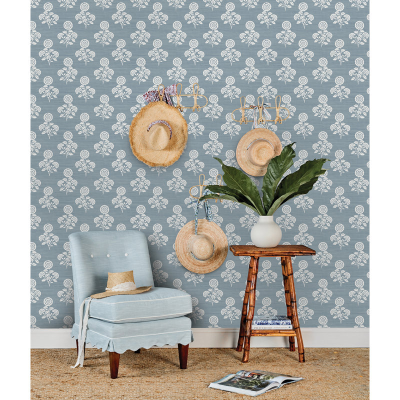 Rouleau de fleurs pelez et collez, Bleu minéral