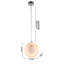 Luminaire suspendu 1 lumière DEL en acier inoxydable chromé avec albâtre espagnol rond-1775871077-1775871076