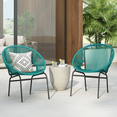 Chaise en osier, ensemble de 2