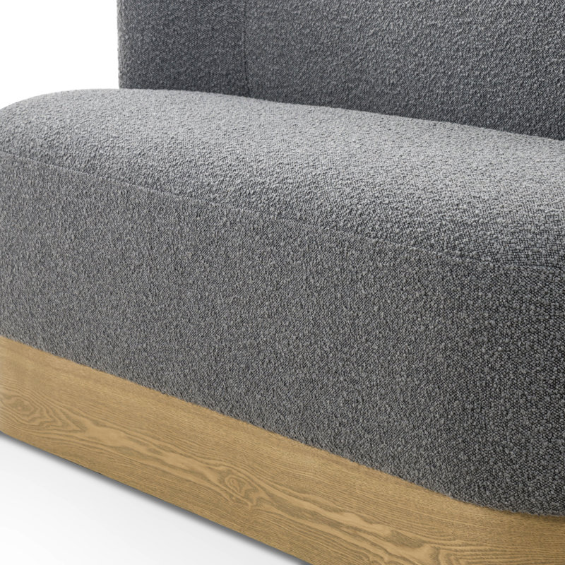Banc rembourré Kenta, Gris anthracite