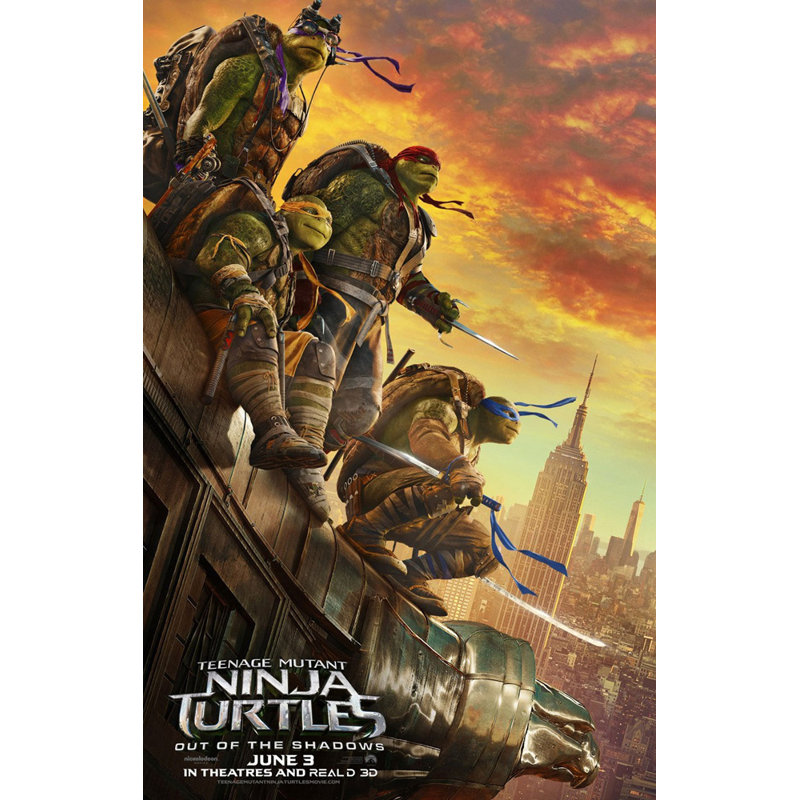 Les Tortues Ninja, H 18 po x l 12 po