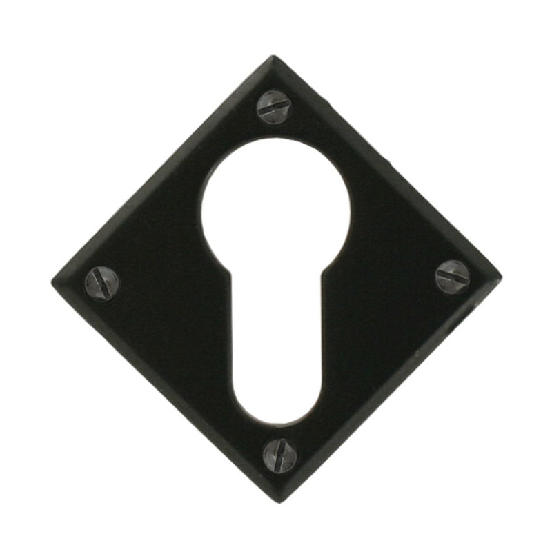 Diamond Euro Escutcheon Rosette, Black