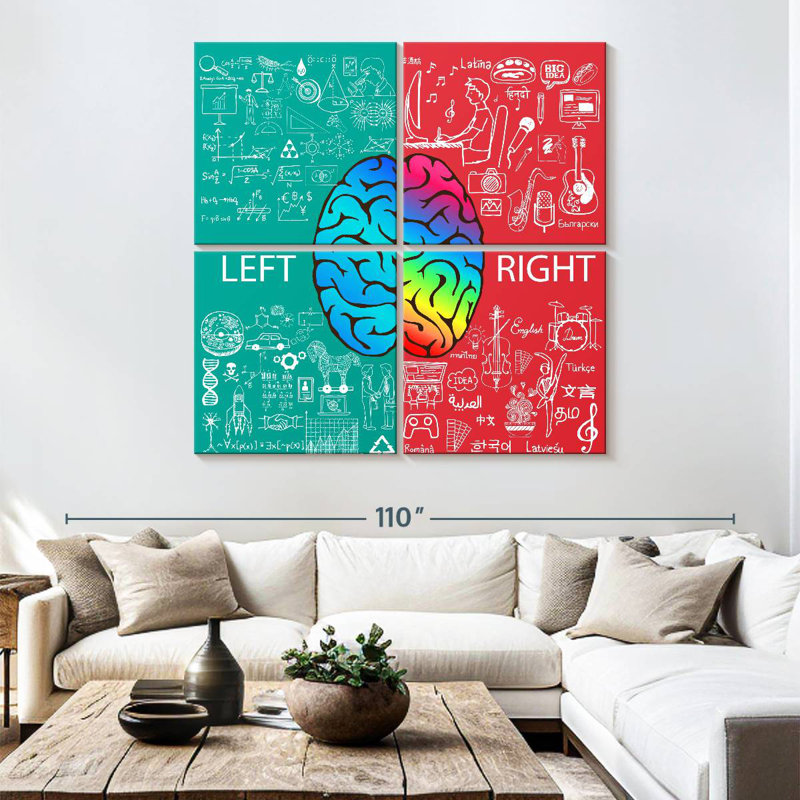 Keiri Right And Left Brain, 74" H x 74" W