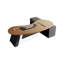Bureau de direction courbé en bois massif avec tiroirs Nut-brown-489605049-489605051