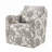 Polyester Upholstered Arm Chair with Round Base