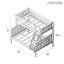 Lit plateforme simple en bois massif avec échelle-1913133626