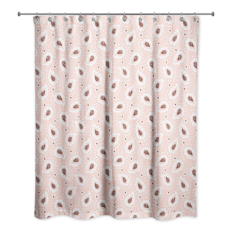 Hanshaw Paisley Shower Curtain, Pink