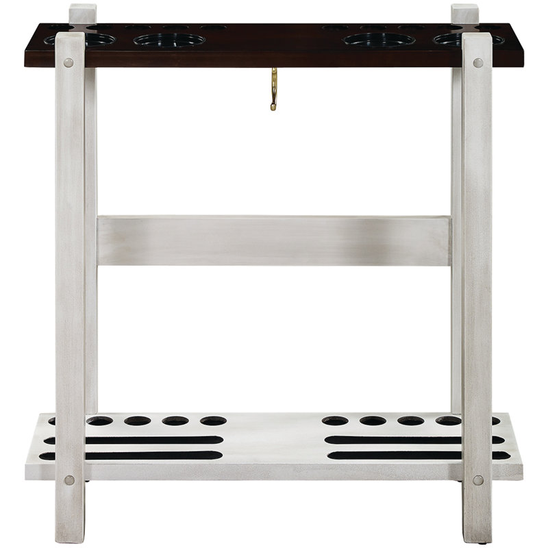 Porte-queues de billard sur pieds, Turquoise / blanc
