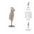 26" Torso Sculpture - Contemporary Abstract Decorative Home Art Display on Stand - Gray Polyresin Decor Statue for Home or Office