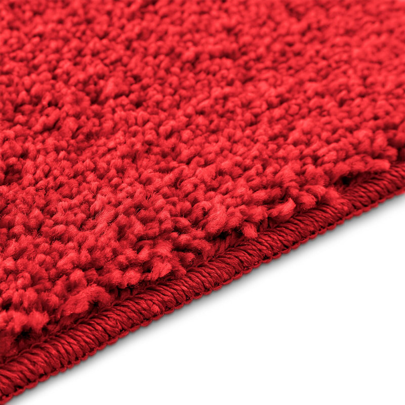 Bath Mat Rectangular Modern, 60cm, 90cm, Red