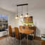 Modern Rectangular Crystal 3-Light Pendant Chandelier 