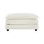 5 canapé modulaire avec repose-pieds réversible, blanc en forme de U pour le salon, 2 repose-pieds à revêtement haut, tissu d'ameublement en chenille