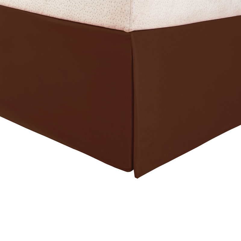 Pleated Bed Skirt, Full, Chocolate Brown