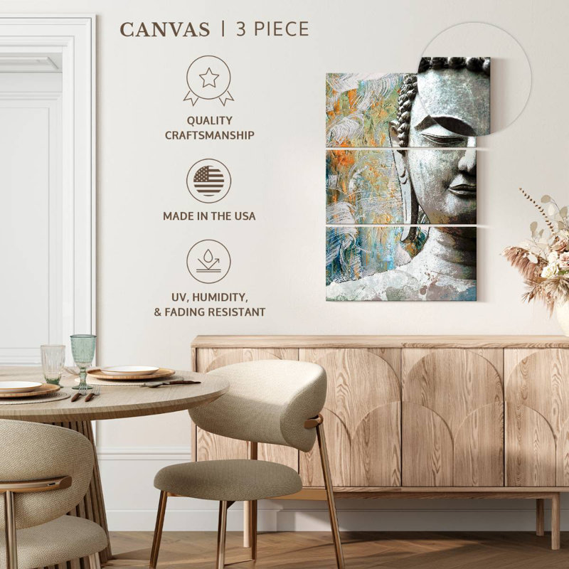 Adella Stone Buddha Head, 32" H x 20" W