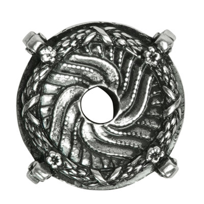 Americana round escutcheon with corbels in finish Chalice