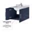 Meuble-lavabo de salle de bain 24 po X P 22 po D, dessus en marbre de Carrare et ensemble de robinet-2029047429-2029047430