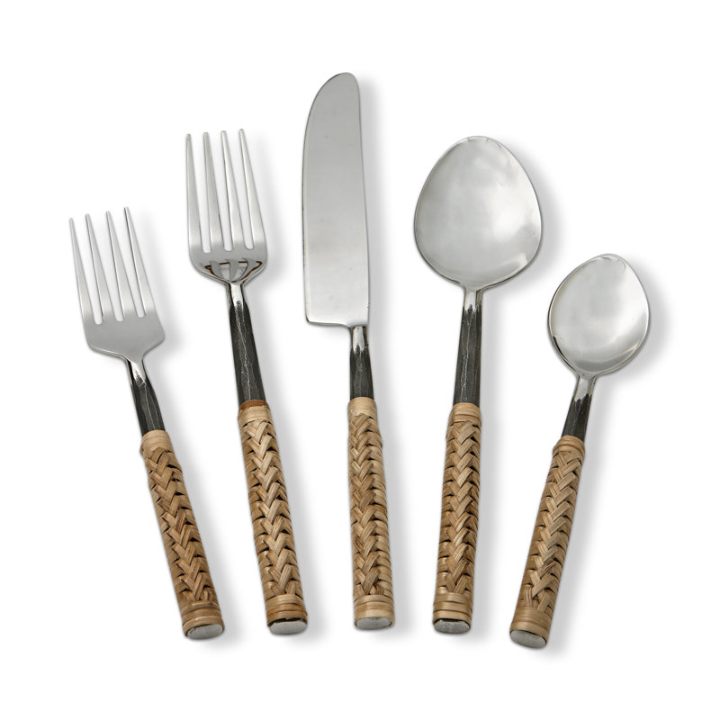 Bamboo Handle Flatware S/5