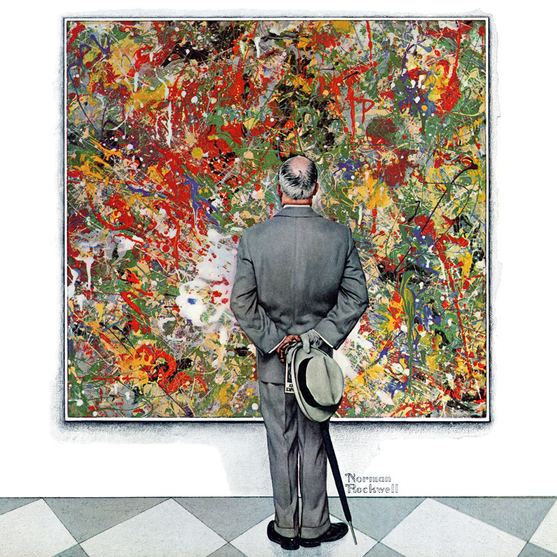 Art Connoisseur by Norman Rockwell - Wrapped Canvas Print, 46 cm H x 46 cm W