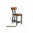 2pc Set Rustic Brown Dining Chairs