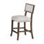 Tabouret à hauteur de comptoir 2 pièces de style contemporain avec siège et dossier rembourrés