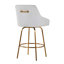Tabouret de bar transitionnel avec pivotement à 360 degrés et repose-pieds - ensemble de 2-952263868