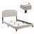 Victorialynn Upholstered Queen Panel Bed Beige-100544920-100544921