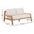 Charlotte Teak Patio Lounge Seating Set (3-Piece)